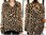 Veil Muslin Chiffon Leopard Blouse Extra Long Oversized Sleeves