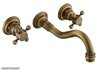 Antique Rustic brass wall faucet mixer (3 pieces)