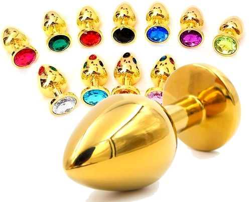 gold steel Intimate jewelry - Anal Plug Rosebud