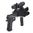 Pistolet d'assault AIR SOFT, à billes 6 mm, avec viseur laser et torche - Structure Métal -