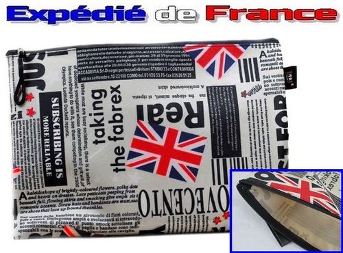 Stationary A4 Mail & PC Waterproof Pouch Flag English