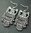 Boho Retro vintage silver Drop Earrings - Owl -