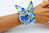 Women's Watch Fabric Strap Scarf Style Flower Patterns