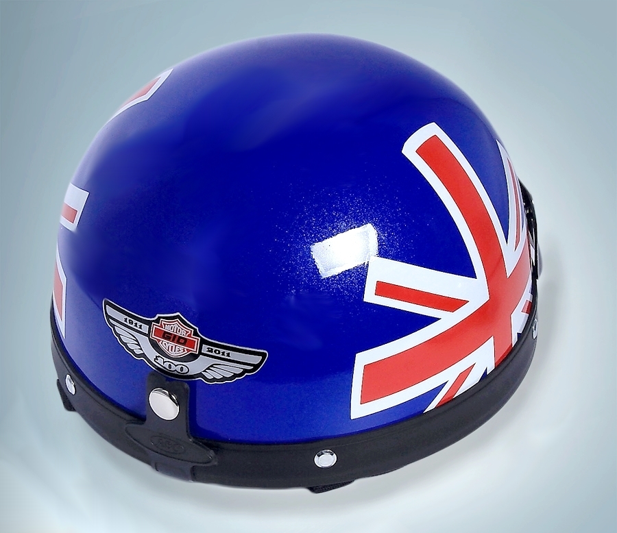 VCAN V537 OPEN FACE RETRO MOD SCOOTER MOTORCYCLE HELMET UNION JACK FLAG BRITAIN