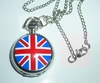 Necklace Choker mini pocket watch UK British flag Union Jack