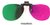 Lenses clip-on 3D for myopa glasses - green and magenta