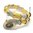 Snake Shaped Bracelet Jewel Watch Silver & Golden