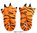 Plush Slippers - animal paw / feet - synthetic fur - one size