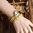 Watch Bracelet Jewel Snake shaped Gold color Metal -