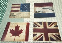 American or Canadian Or british or french Flag patterned mousepad