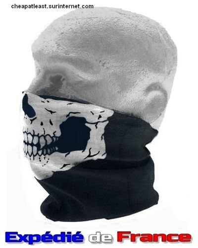 Half Mask Skull Biker Neck Cover Microfiber Scarf Tube