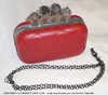 rigid coctail handbag (red) "knuckle handle"