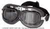 Motorcycle black Goggles Retro Pilote Biker - Smoked Lenses