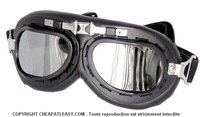Biker & Skiing Retro Pilot Style Black Goggles Mirror Lenses