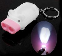porte-clés lampe de poche "cochon"