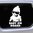 Large "Gangsta Hip Hop Baby on Board" sticker for car