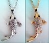Splendid Necklace Pendant Carpe Koi Fish - Metal + rhinestone