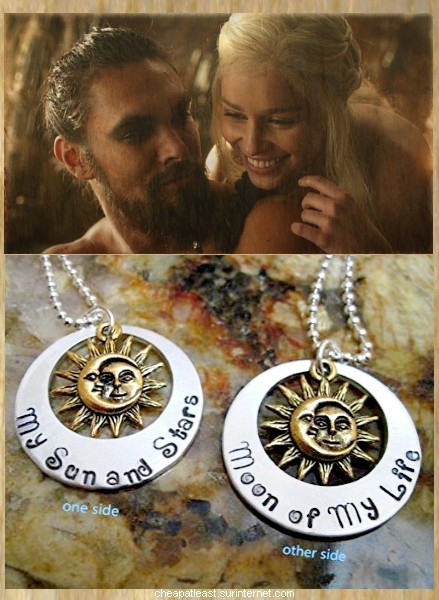 Game Of Thrones Khal Khaleesi Necklace Moon Of My Life My Sun and Stars Pendant
