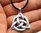 Necklace with 3D Pendant Triquetra / Celtic Trinity