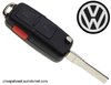 Case Key Plip 2 Buttons + Panic For VW Volkswagen