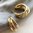 Earrings Triple Hoop Creole intertwined - gold plated