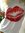 T-Shirt Woman Kiss Bisou Lips Lipstick Print - White -