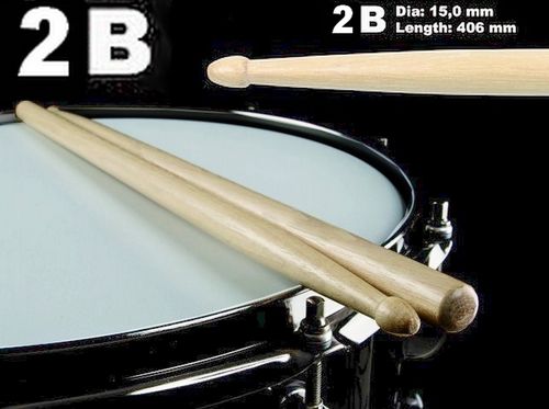 2pcs Oak  / Hickory High Quality Drumsticks 2B Percussion Drums